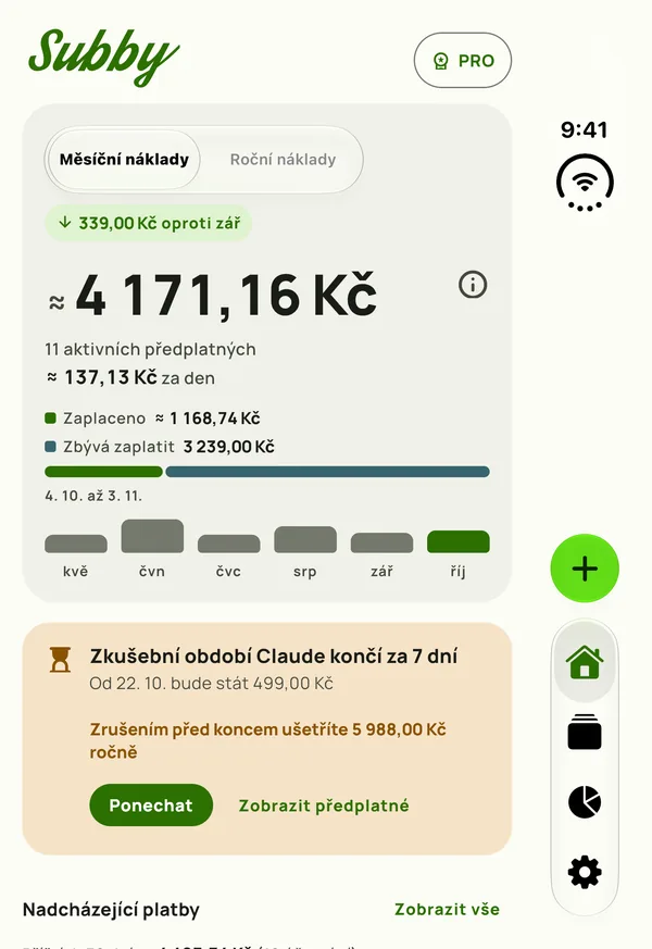 Kompaktní obrazovka Domů v Subby na vnějším panelu zavřeného iPhone Duo
