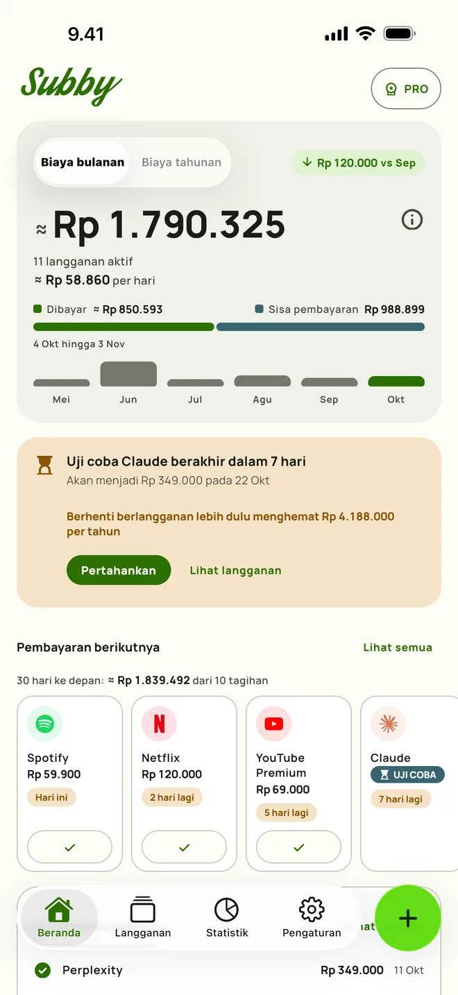 Beranda Subby di iPhone