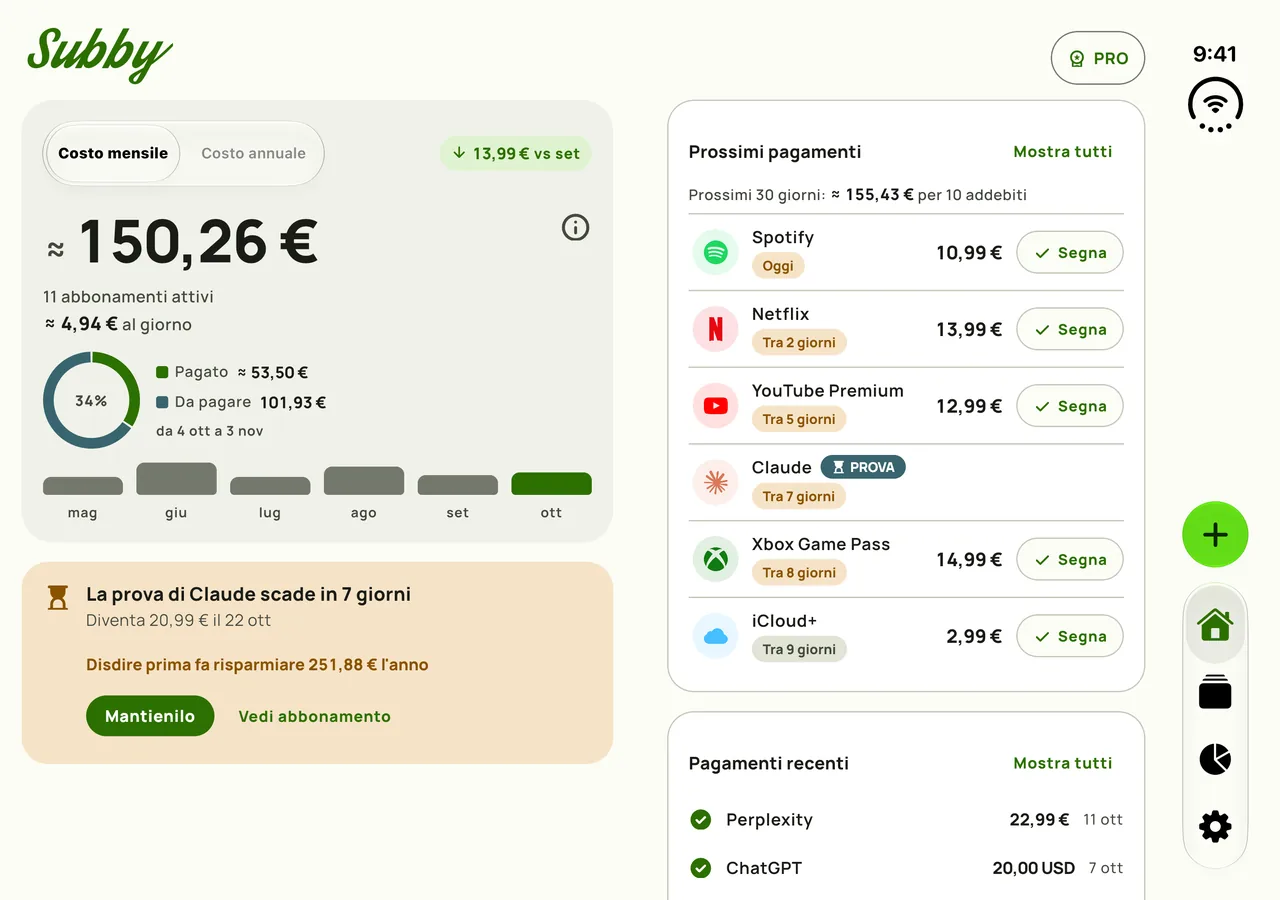 Home di Subby su entrambi i pannelli di un iPhone Duo aperto