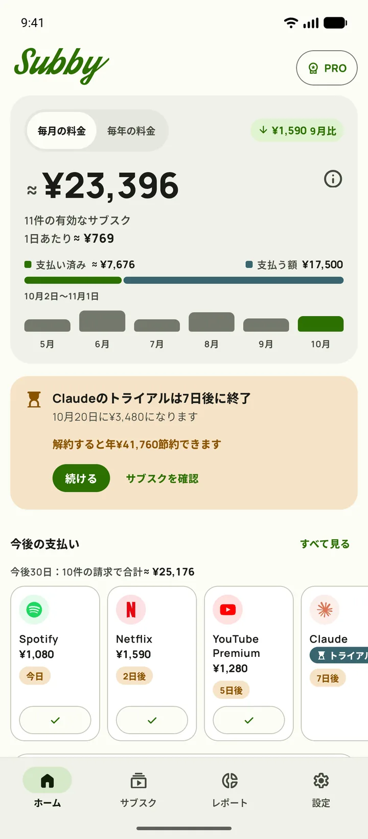 AndroidスマホのSubbyホーム
