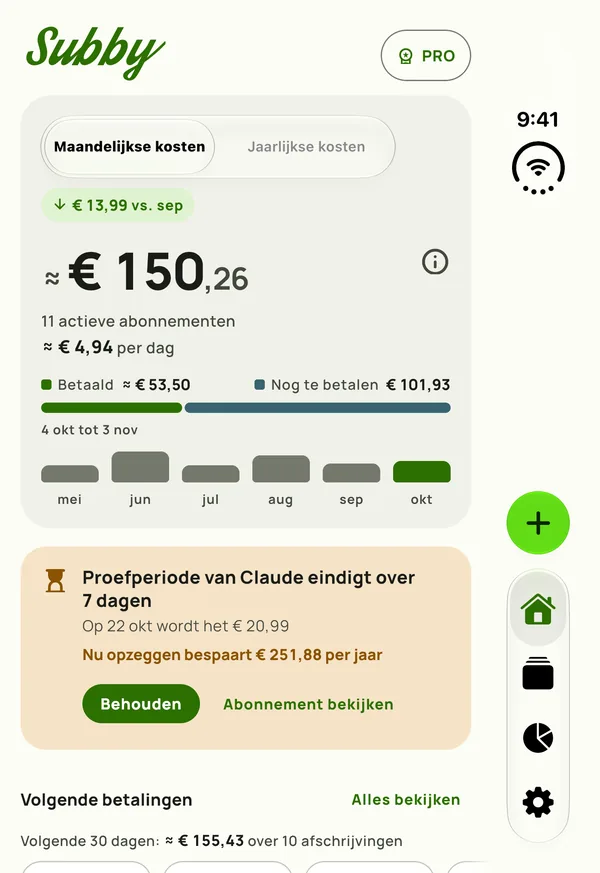 Compact Home in Subby op het buitenpaneel van de gesloten iPhone Duo