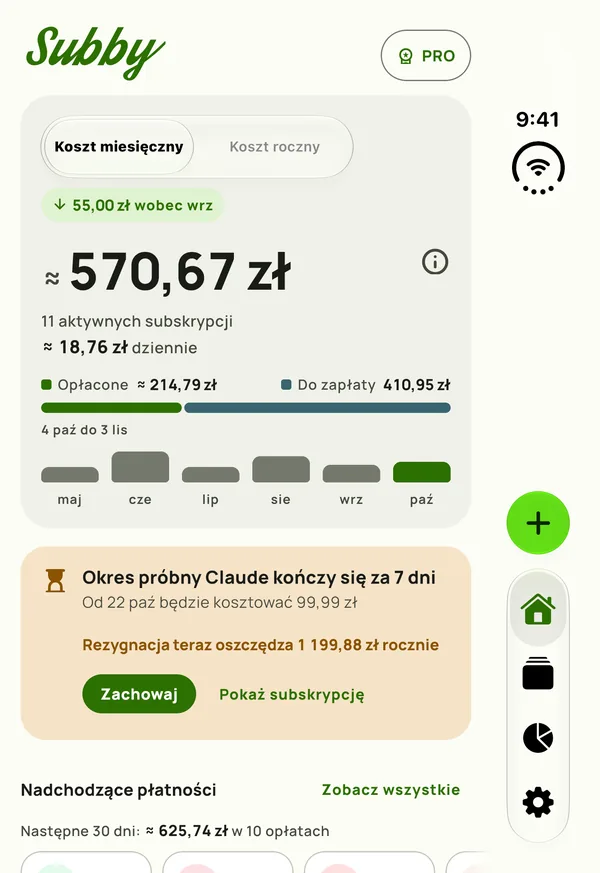 Kompaktowy Ekran główny Subby na zewnętrznym panelu złożonego iPhone'a Duo