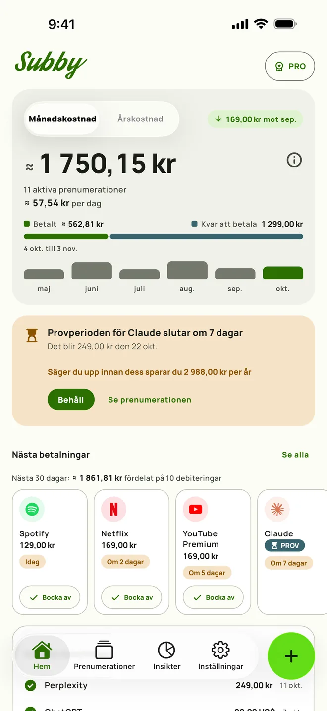 Subbys Hem på iPhone
